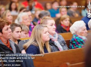 Crowd listening to Barend Liebenberg giving his after death testimony that happened in 1992 - Porterville, South Africa