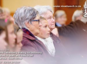Crowd listening to Barend Liebenberg giving his after death testimony that happened in 1992 - Porterville, South Africa